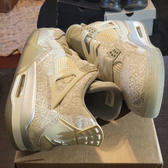 Jordan 4 Retro Rare 30th Anniversary Laser (2015) Mens 10.5 EUC - Picture 7 of 10